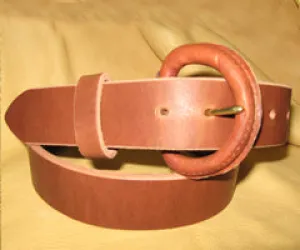 Leather Buckle Plain Design Women's Harness Leather Belt