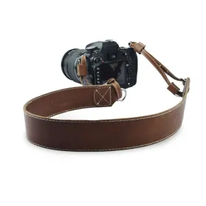 Leather Camera Strap Chestnut Brown