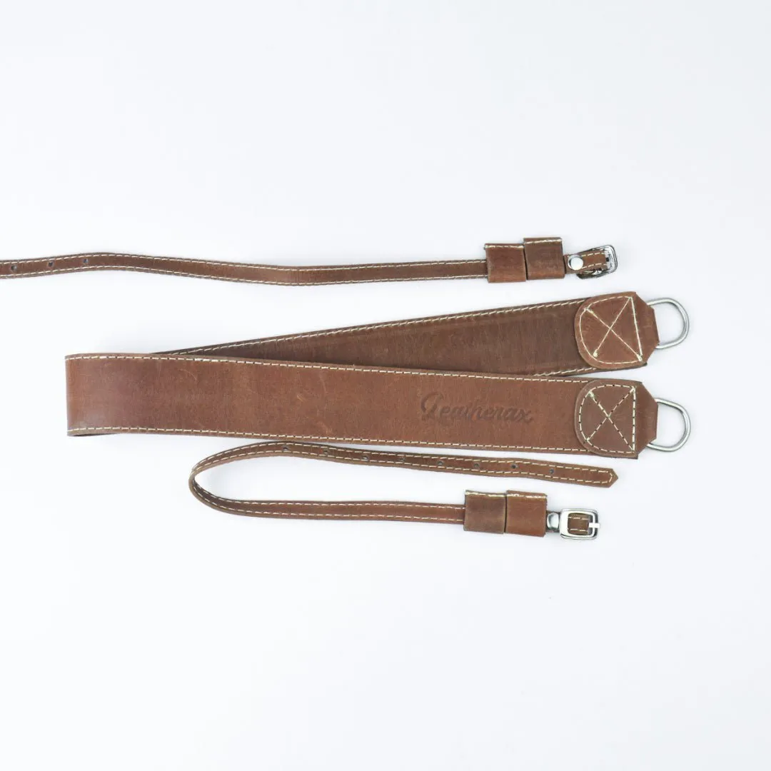 Leather Camera Strap Chestnut Brown