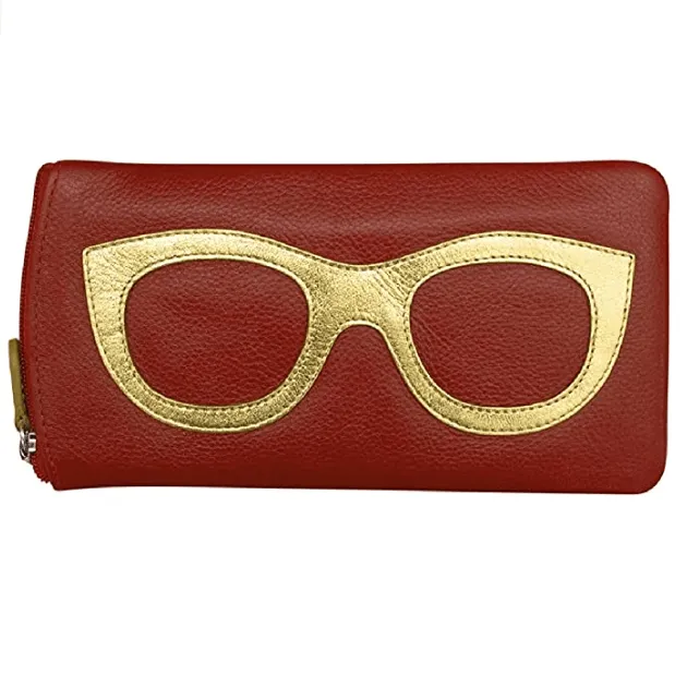 Leather Eyeglass Case with Frame Design