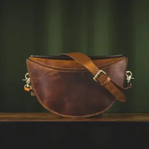 Leather Half-Moon Shoulder Bag