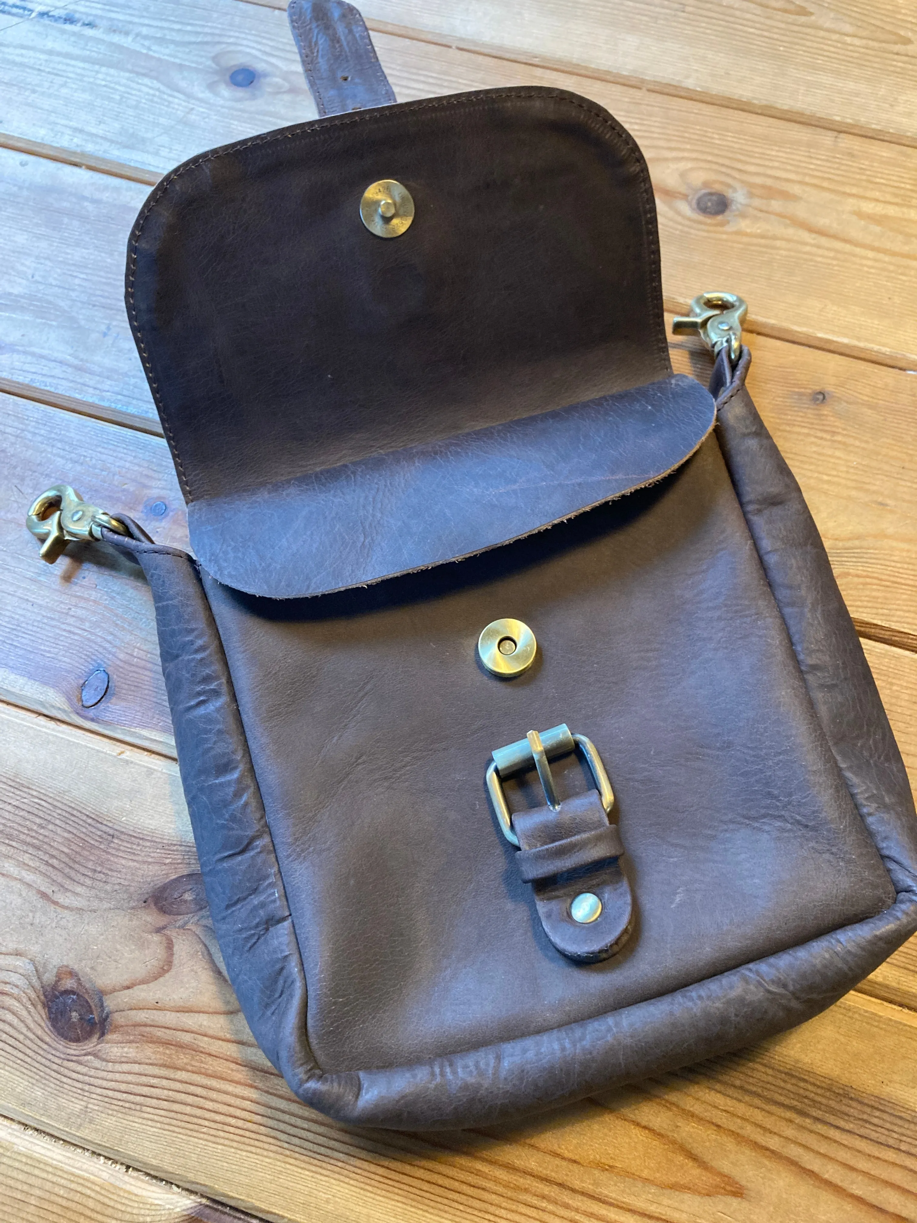 Leather Hip Pouch -  Vickers - Brown