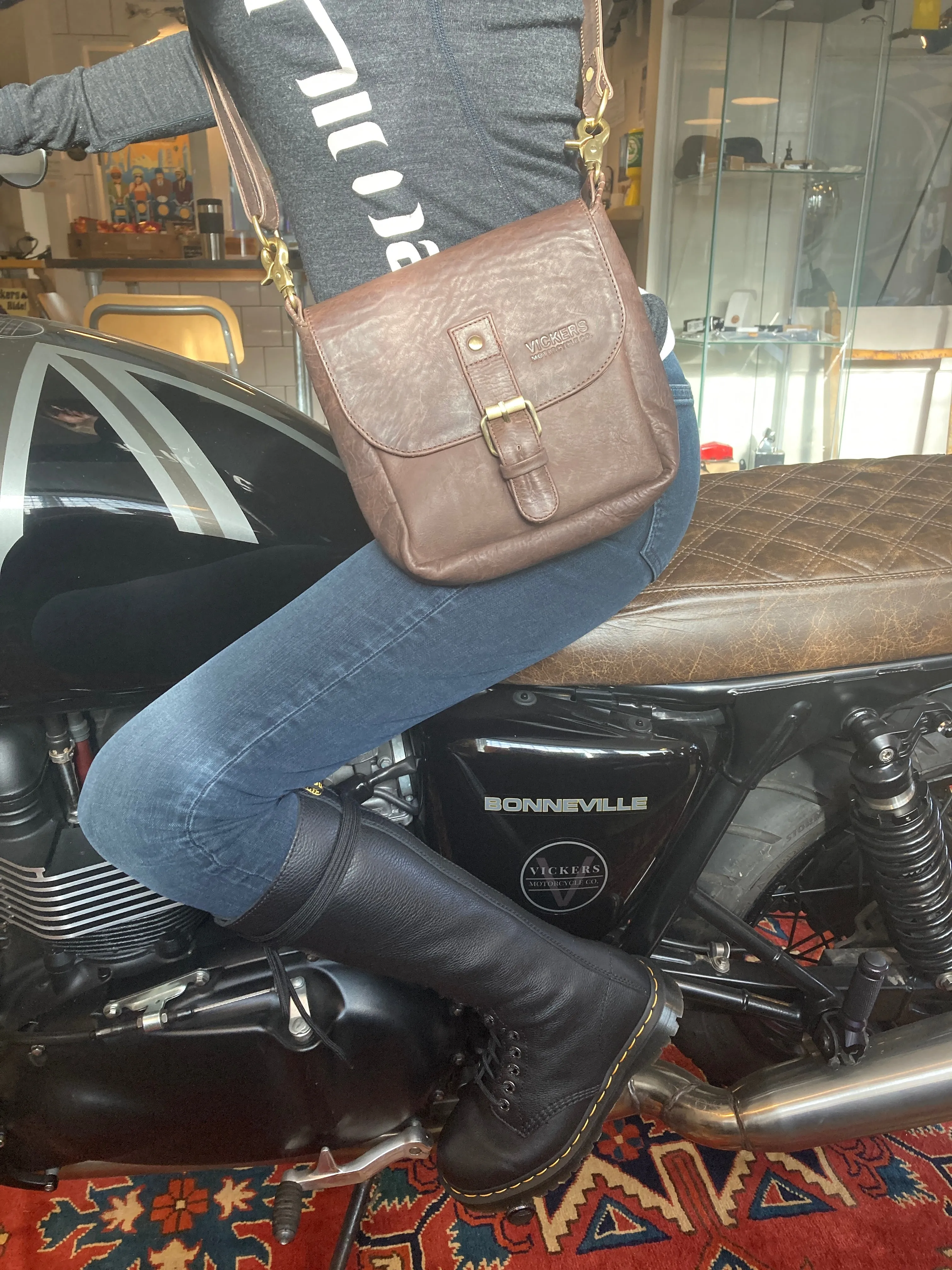 Leather Hip Pouch -  Vickers - Brown