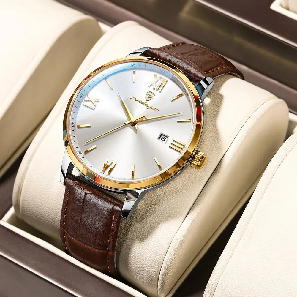 Leather Men's Quartz Luxury Watch