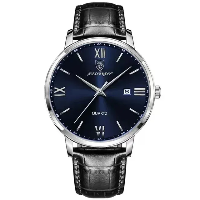 Leather Men's Quartz Luxury Watch