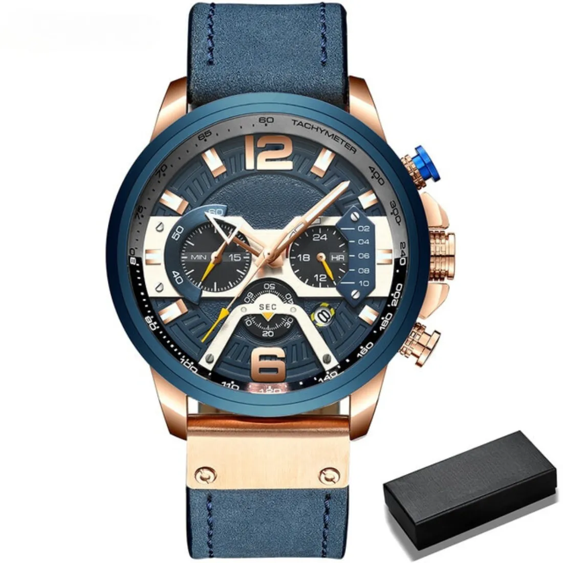 Leather Military Wristwatch