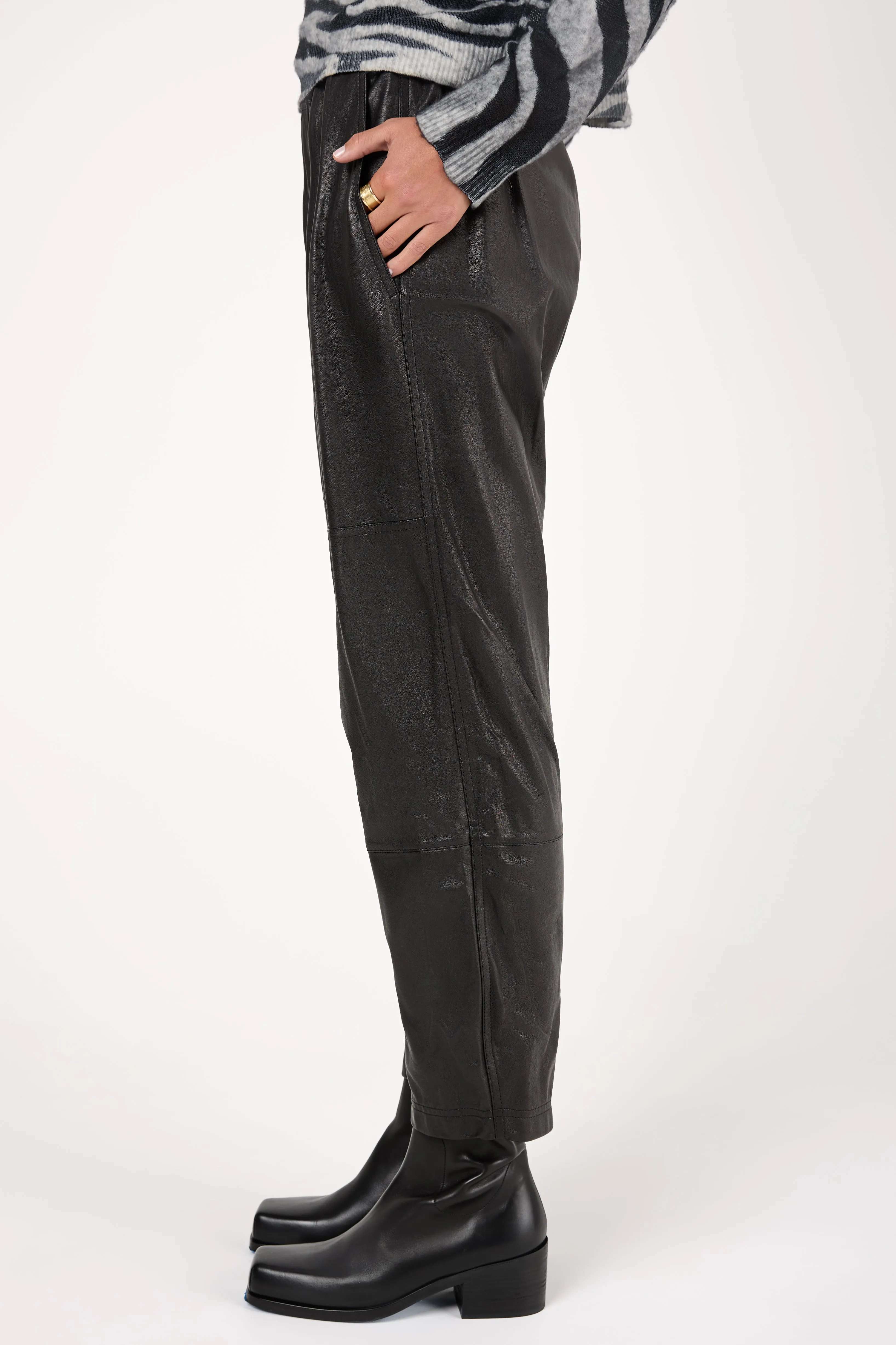 Leather Pant in Nero