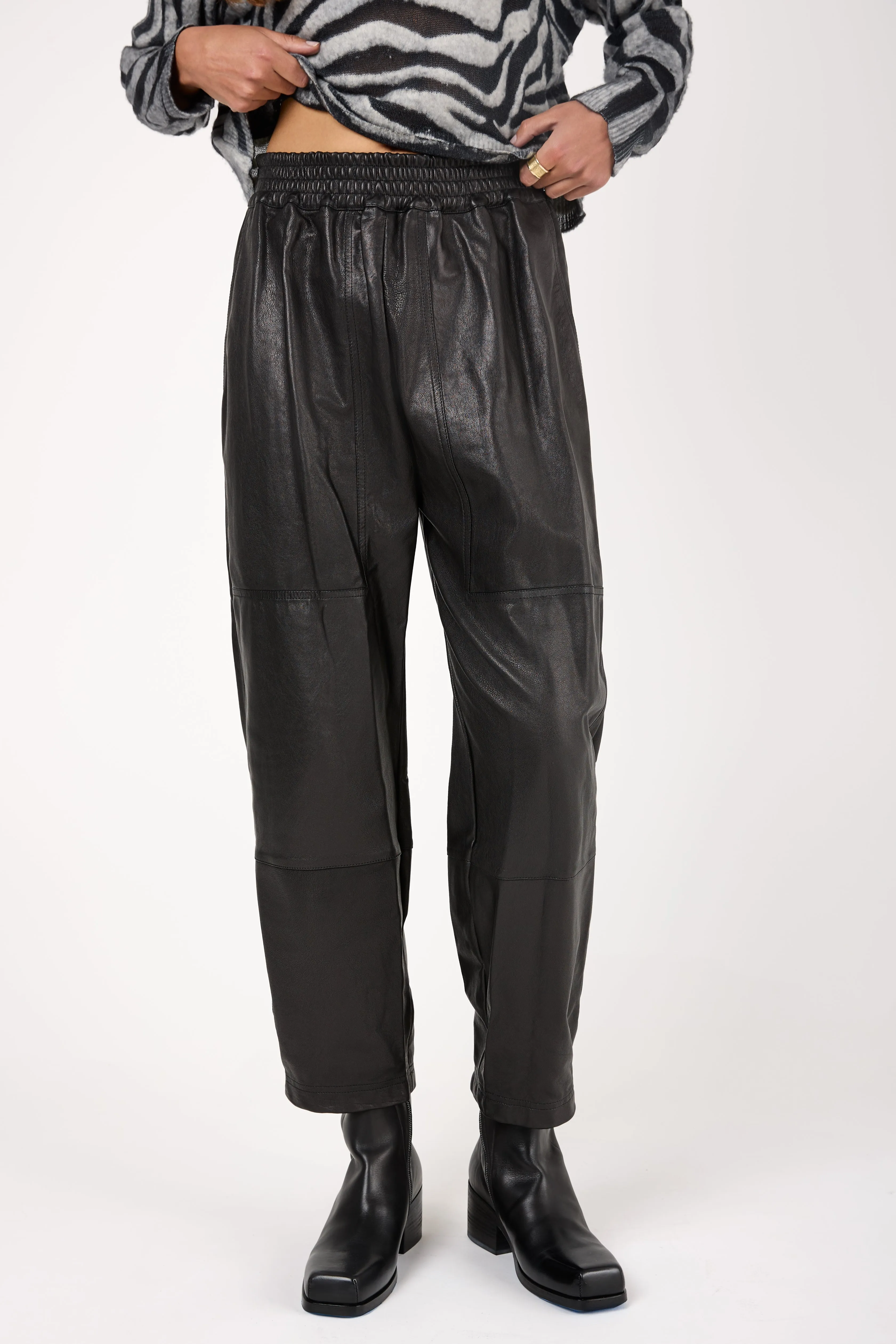 Leather Pant in Nero