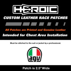 Leather Printed Patches - AGV Helmet - Collarbone