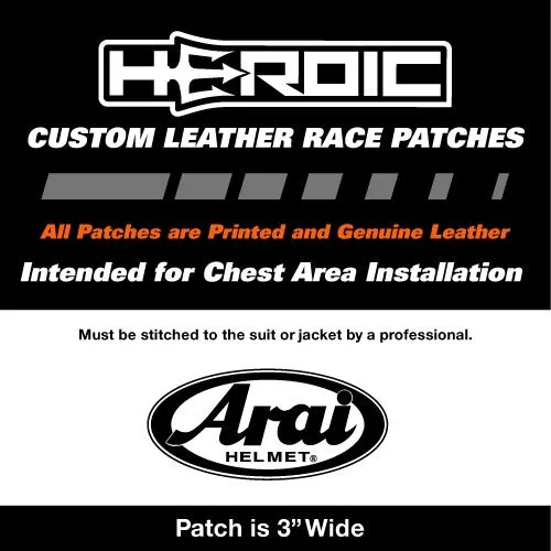 Leather Printed Patches - ARAI Helmet - Collarbone