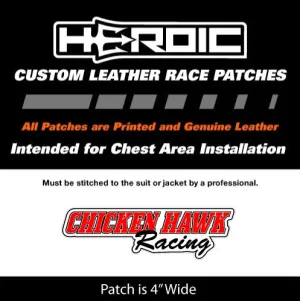 Leather Printed Patches - Chicken Hawk Racing