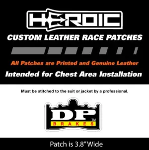 Leather Printed Patches - DP Brakes 3.8"