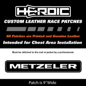 Leather Printed Patches - METZLER Tires 9" Lower Back