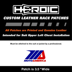 Leather Printed Patches - MotoAmerica Series Chest Patch