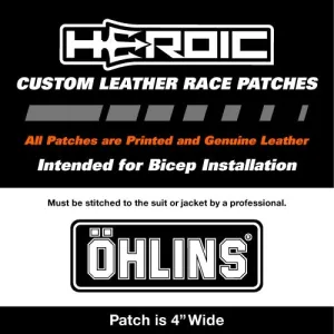 Leather Printed Patches - Ohlins - Black