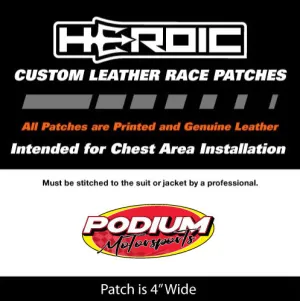 Leather Printed Patches - Podium Motorsports Arm Patch