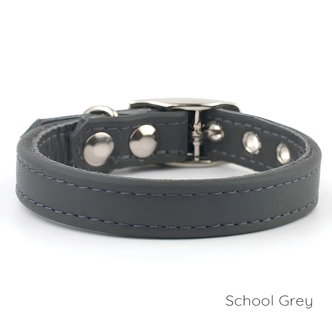 Leather Puppy Collars by Petiquette