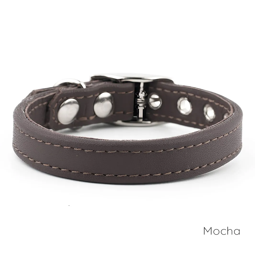 Leather Puppy Collars by Petiquette