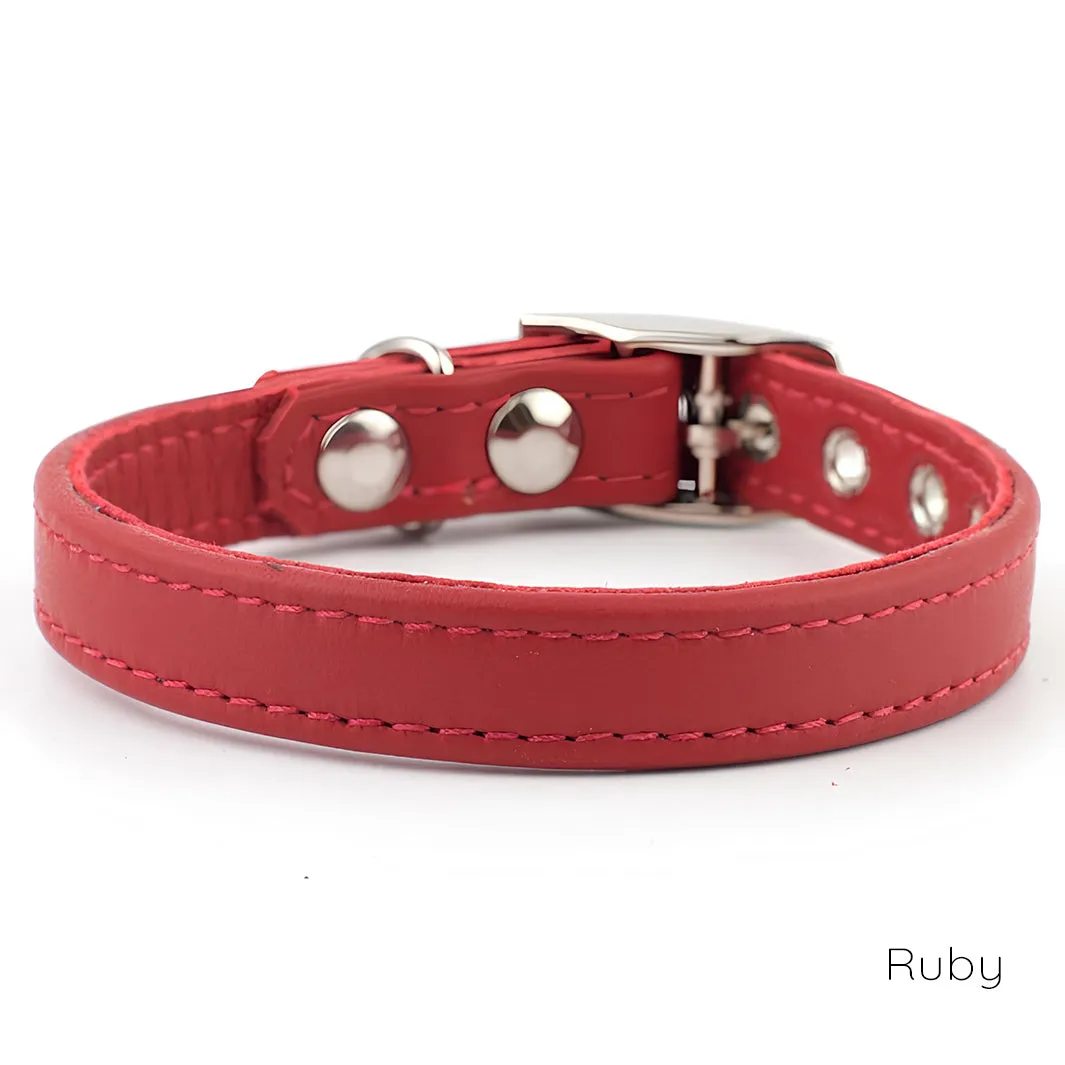 Leather Puppy Collars by Petiquette