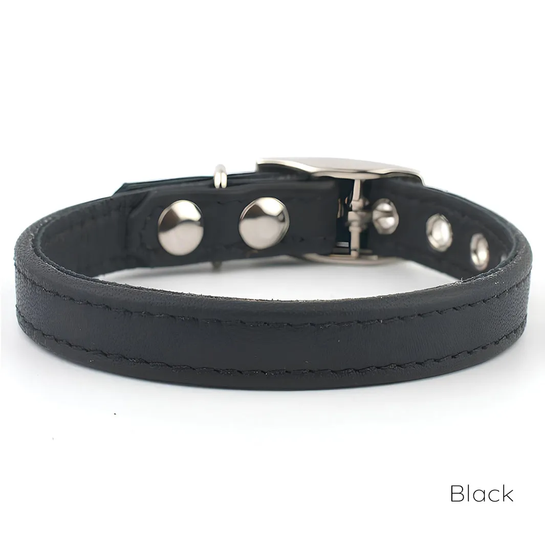 Leather Puppy Collars by Petiquette