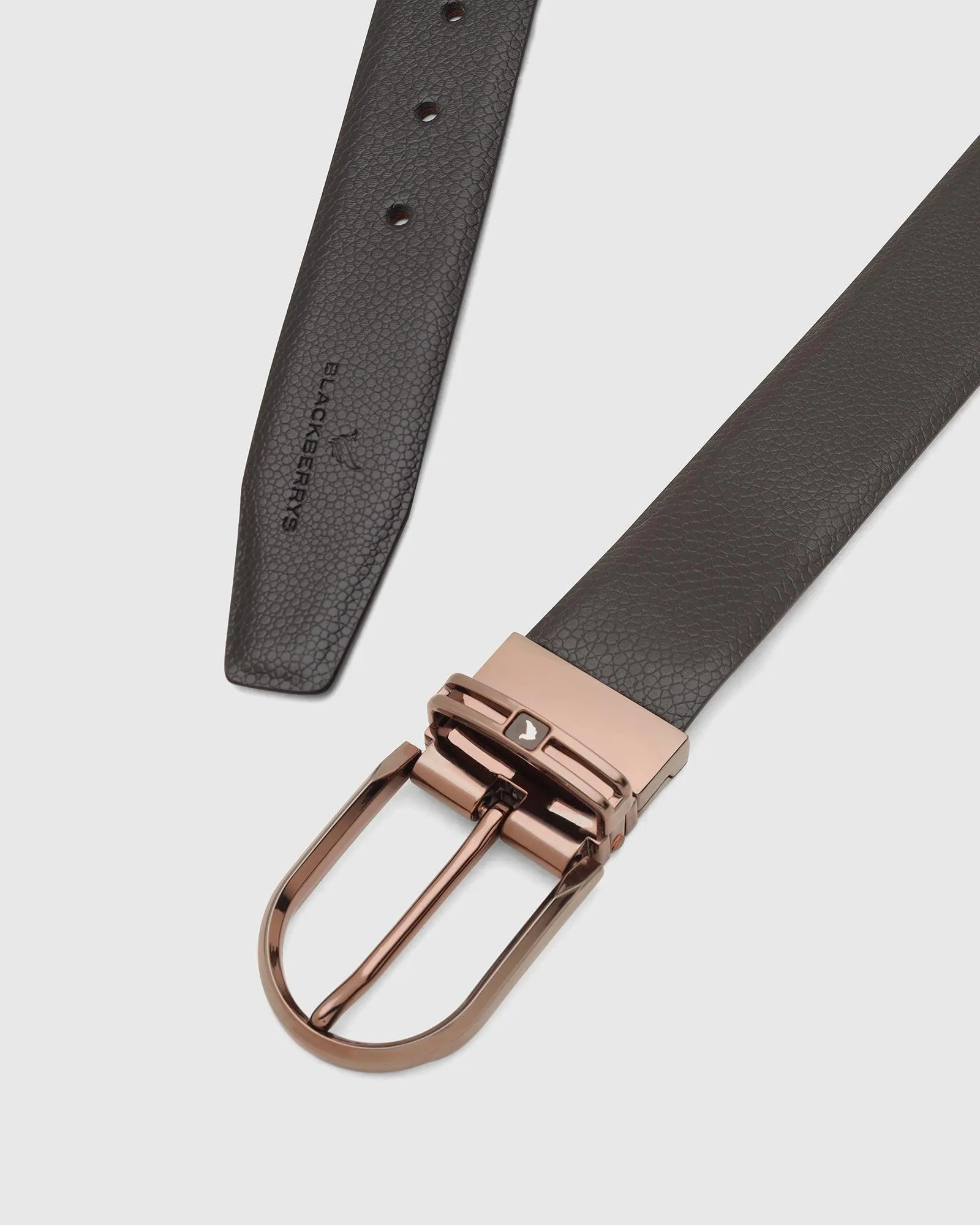 Leather Reversible Wine & Black Textured Belt - Toad