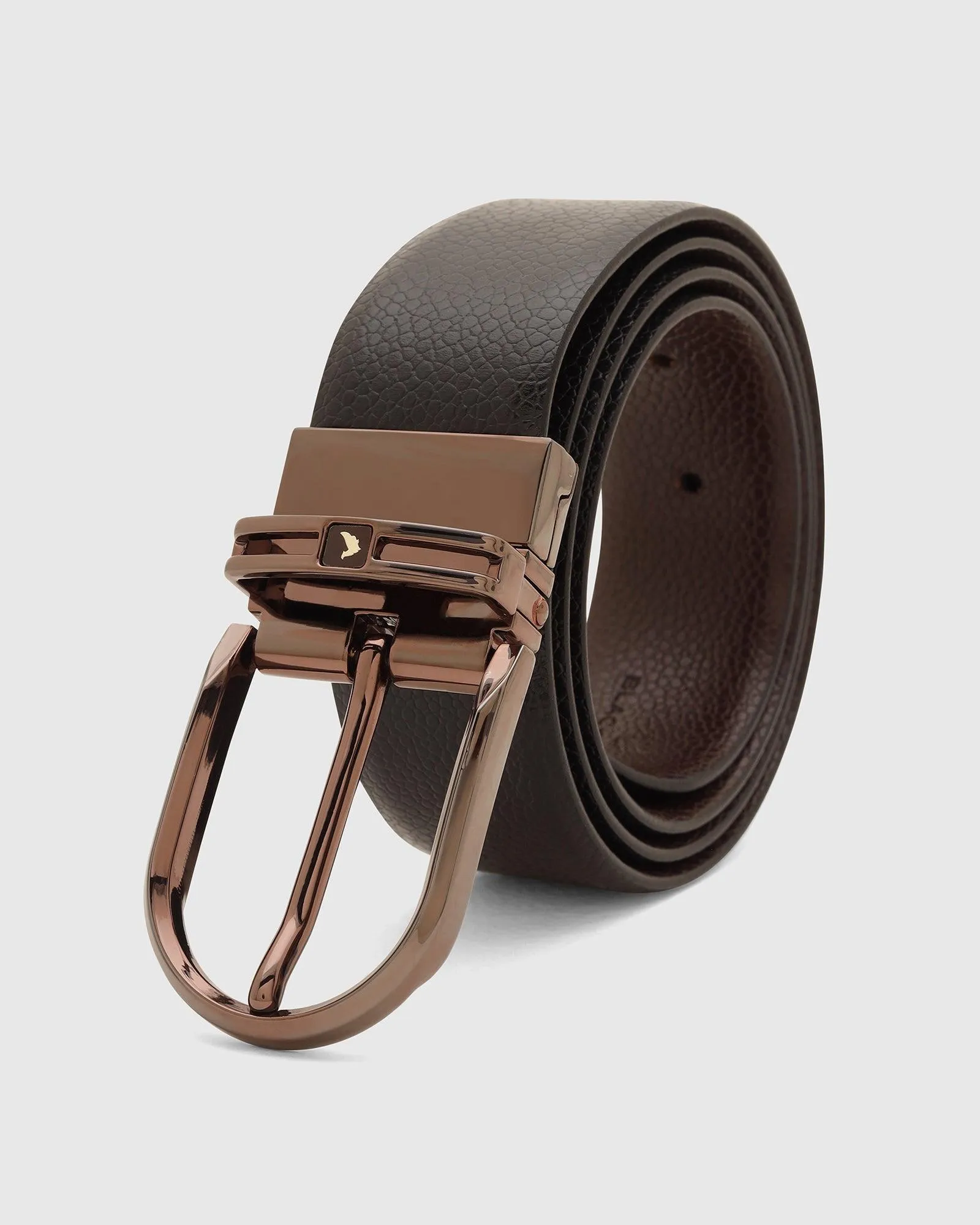 Leather Reversible Wine & Black Textured Belt - Toad