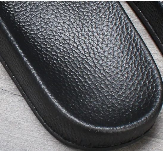 Leather slipper