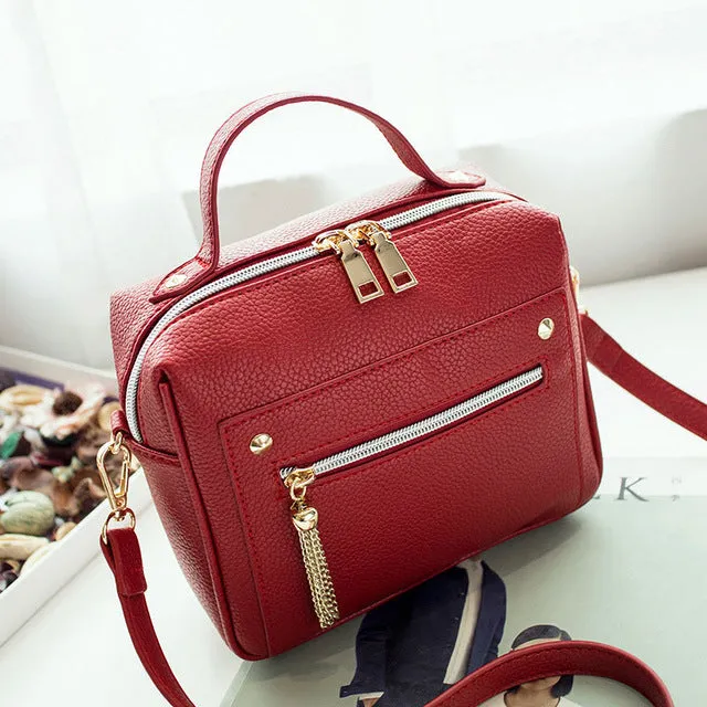 Leather Solid Women Handbags