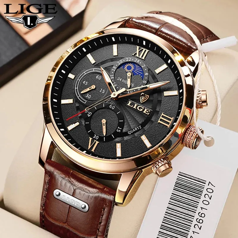 Leather Strap Luxury Quartz Watch