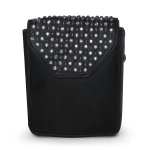 Leather Studded Clip Pouch w/Detachable Strap