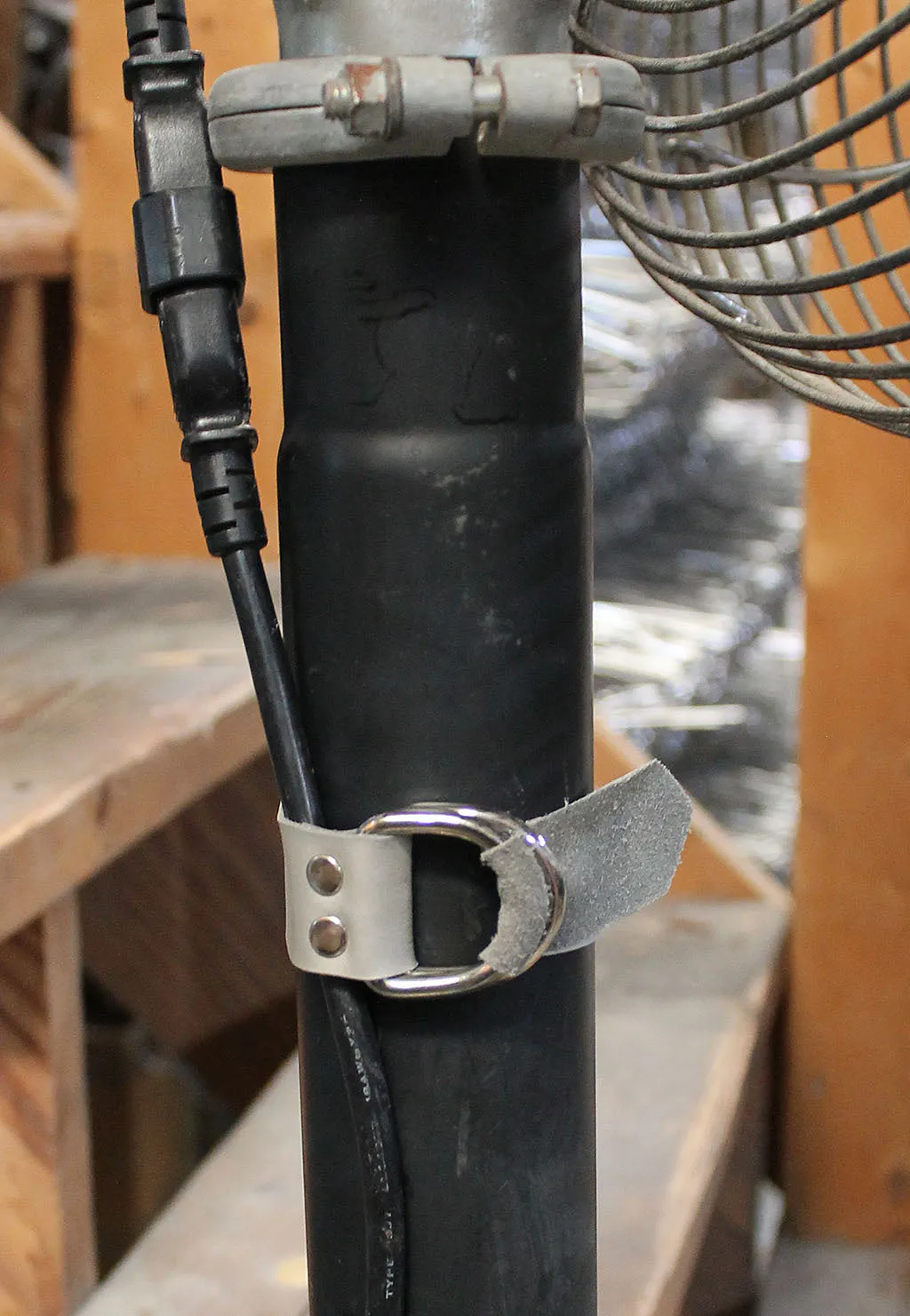 Leather Tie Downs w/Double D-Rings Gray #ATD2403DDG