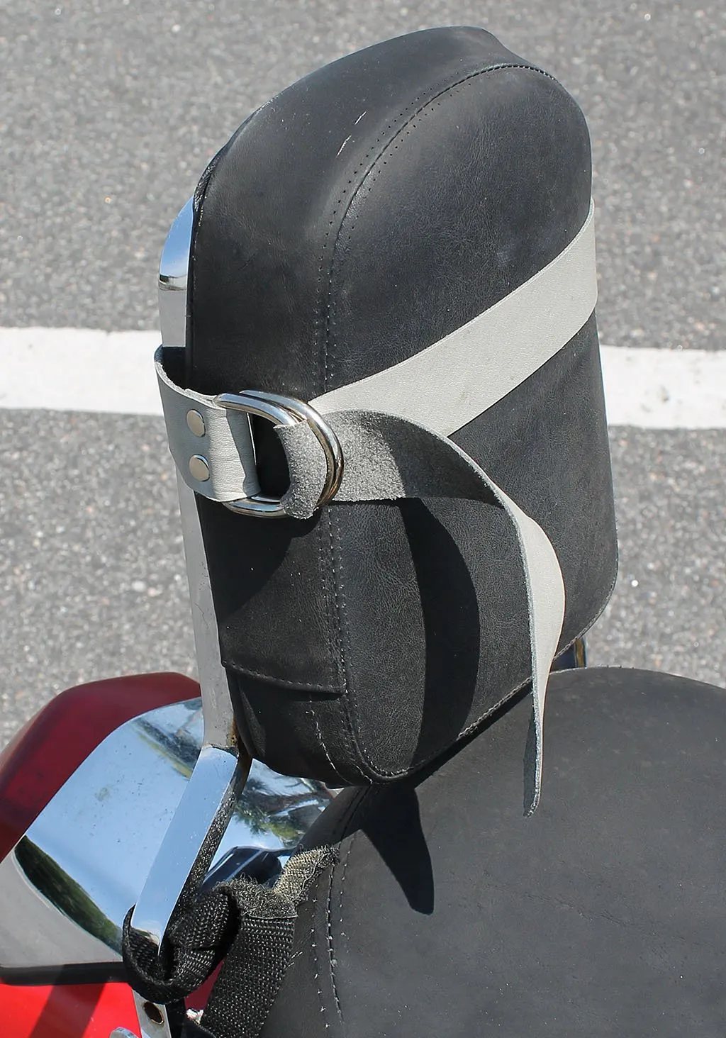 Leather Tie Downs w/Double D-Rings Gray #ATD2403DDG