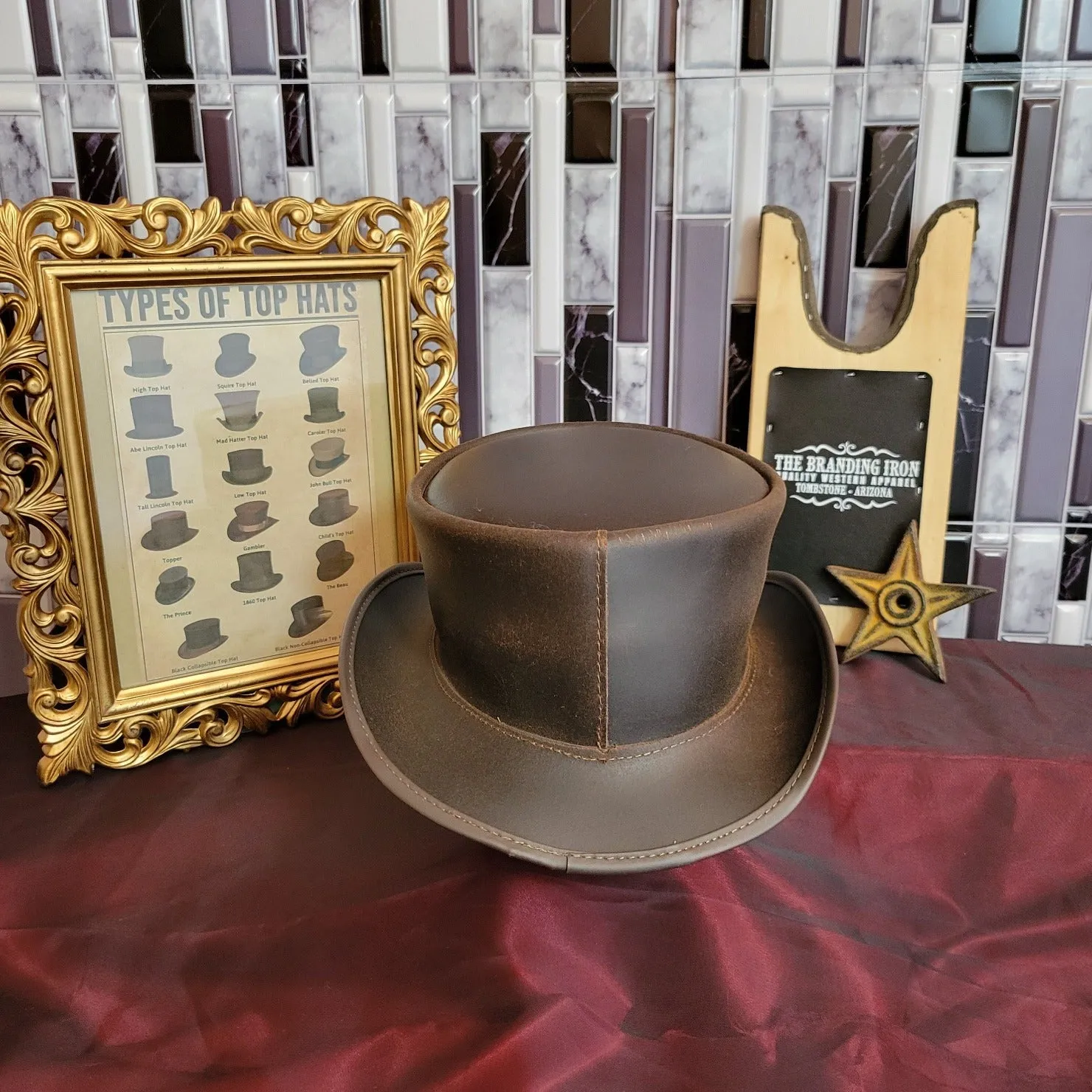 Leather Top Hat, the "Marlow" by American Hat Makers  MARBFXXXXXX