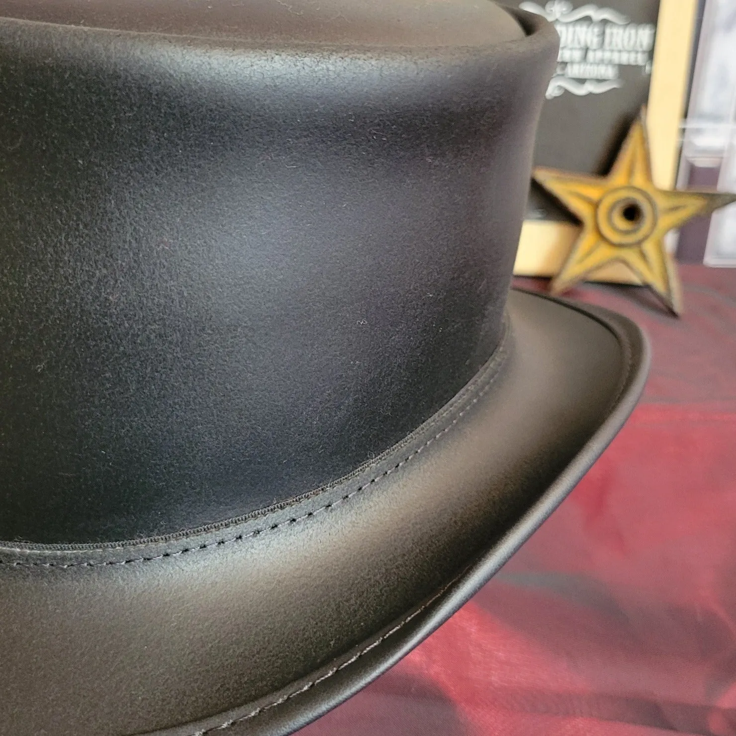 Leather Top Hat, the "Marlow" by American Hat Makers  MARBFXXXXXX