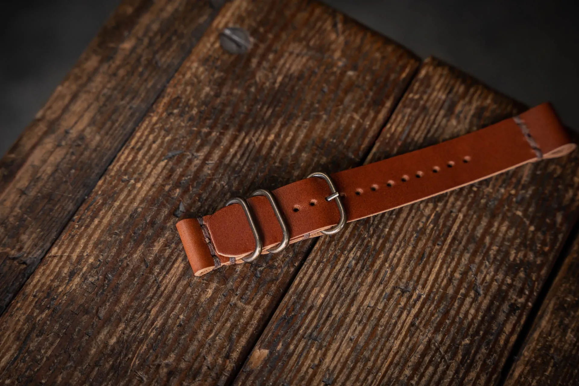 Leather Watch Strap Brown