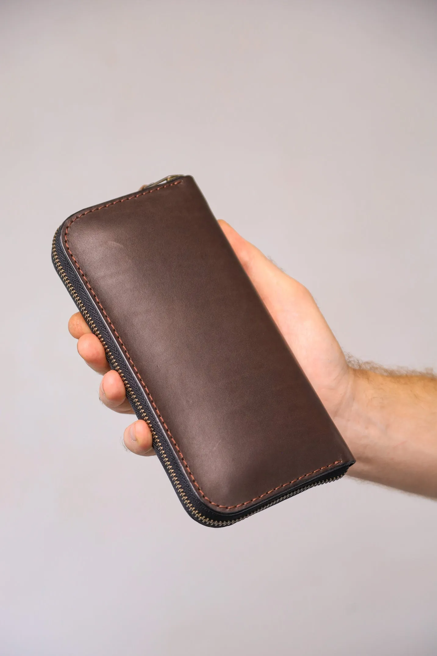 Leather zip around wallet, Personalized Leather Clutch, handmade men’s wallet, clutch wallet, men’s purse, Brown men’s leather wallet