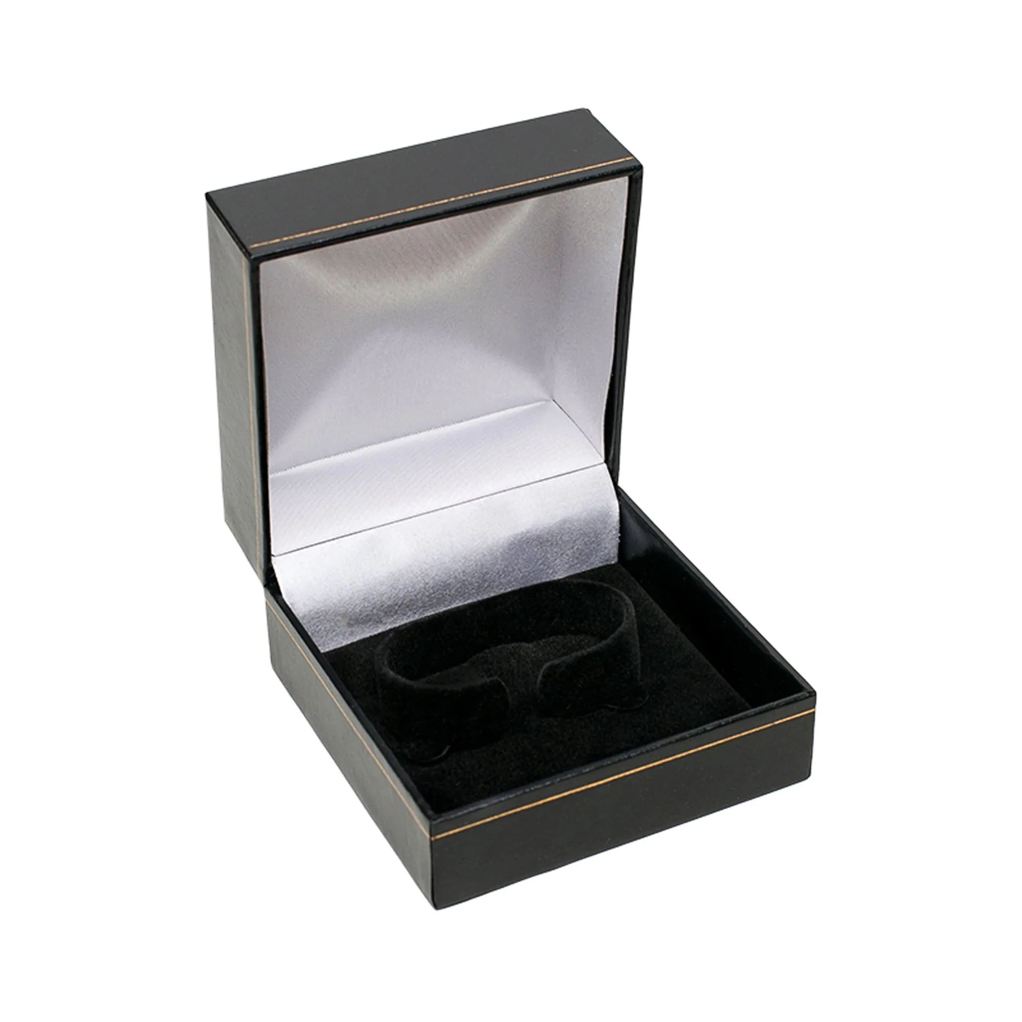 Leatherette Deep Bangle Box Black