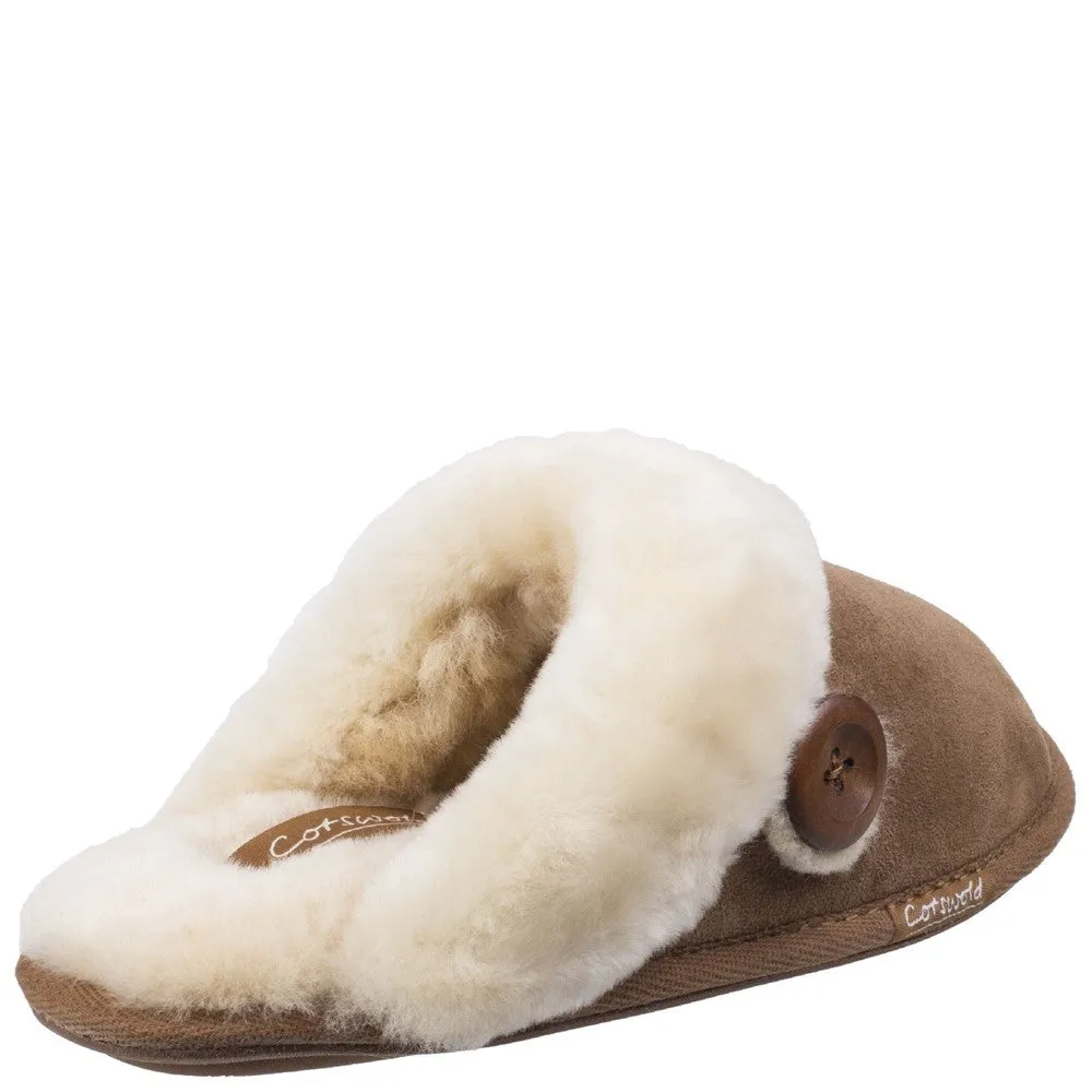 Lechlade Sheepskin Mule Slippers Chestnut