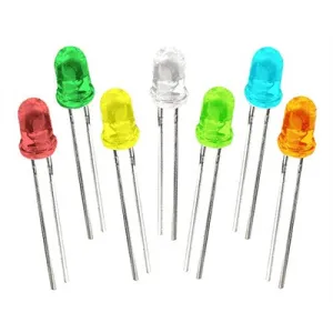 LED - 5mm Super Bright, Deep Red, 3500mcd, Pkg/3 (NTE30041)