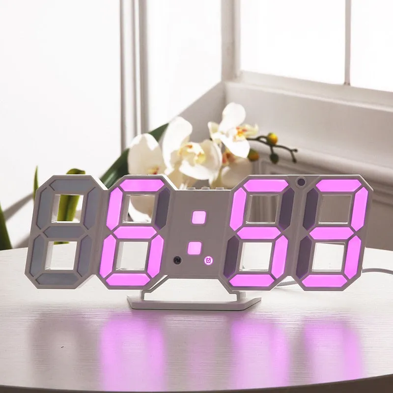 LED Digital Clock Alarm Date Temperature Automatic Backlight Table Desktop Home Decoration Stand hang Clock