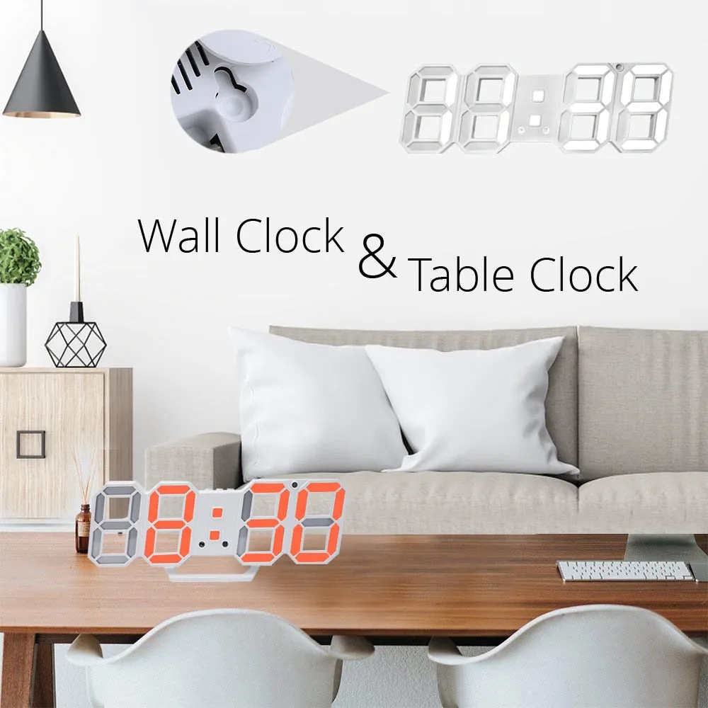 LED Digital Clock Alarm Date Temperature Automatic Backlight Table Desktop Home Decoration Stand hang Clock