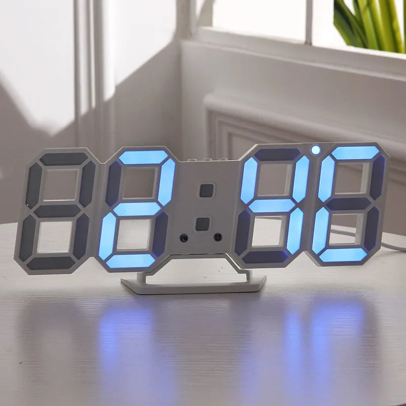 LED Digital Clock Alarm Date Temperature Automatic Backlight Table Desktop Home Decoration Stand hang Clock