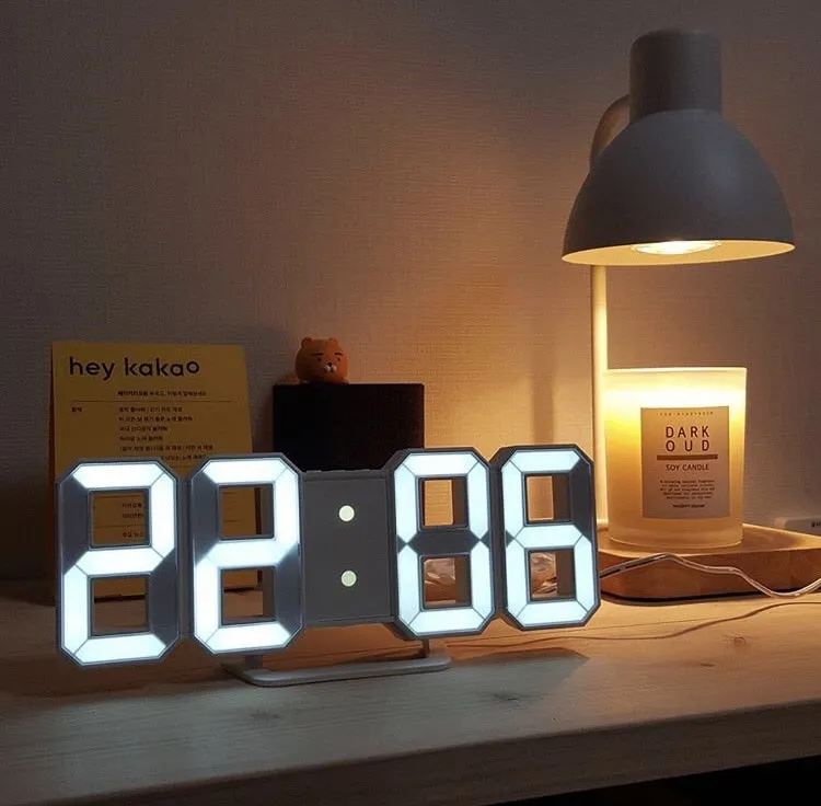 LED Digital Clock Alarm Date Temperature Automatic Backlight Table Desktop Home Decoration Stand hang Clock