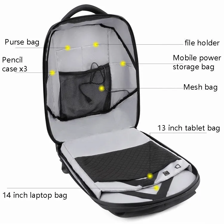 LED Display Backpack Outdoor Mobile Advertising Waterproof Back Shoulder Bag, Size: 17 inch(Black)