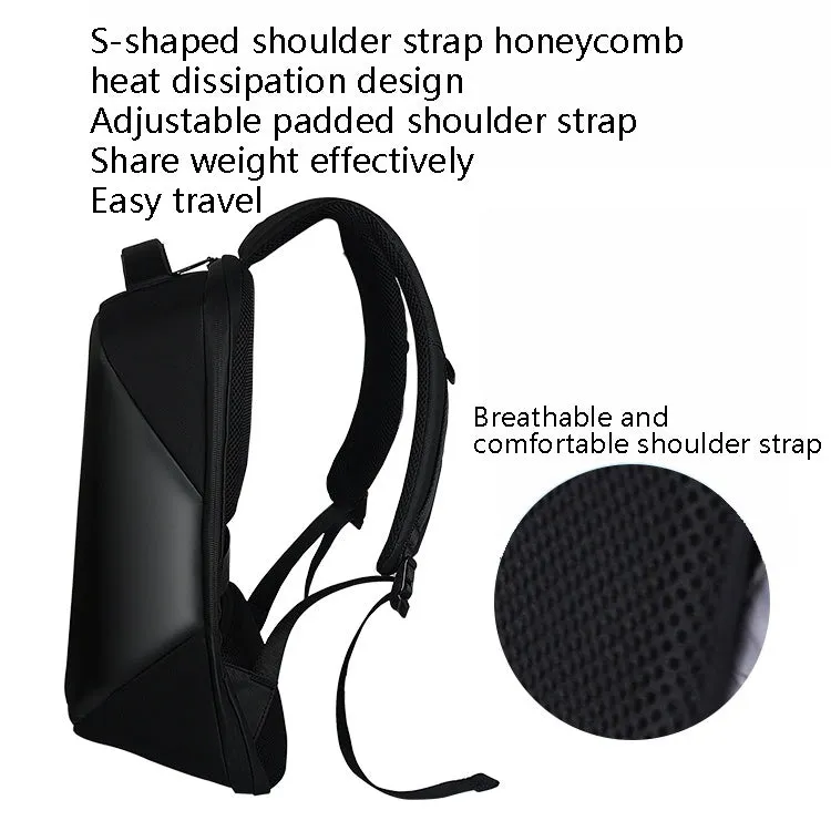 LED Display Backpack Outdoor Mobile Advertising Waterproof Back Shoulder Bag, Size: 17 inch(Black)