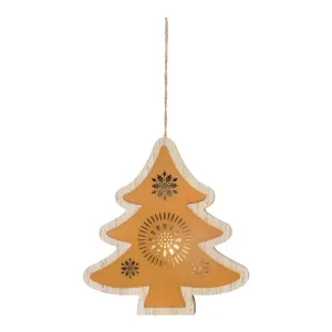 LED Large Ochre Tree Ornament