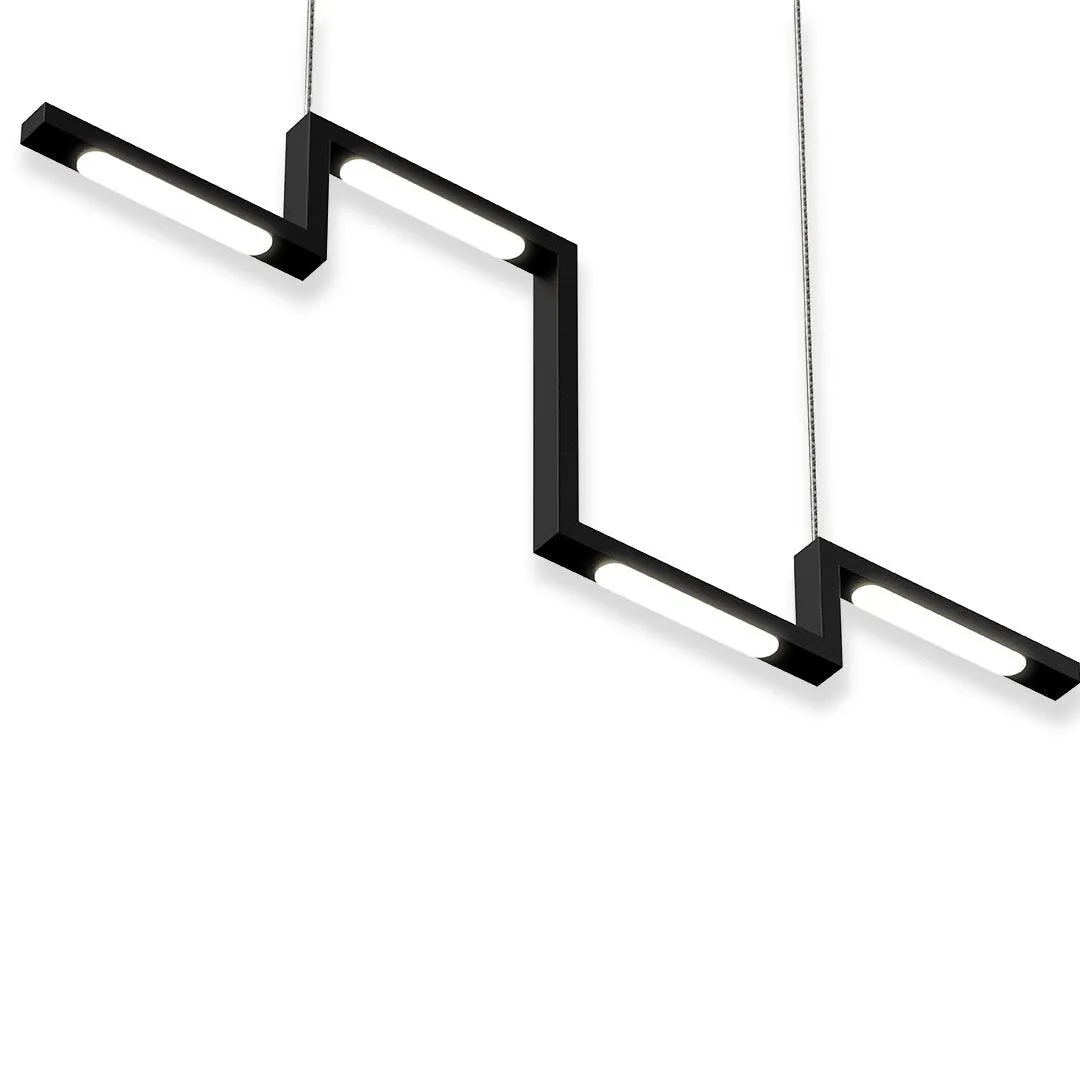 LED Pendant Light Fixture, Dimmable, 3000K (Warm White), Matte Black (P794311-AL)