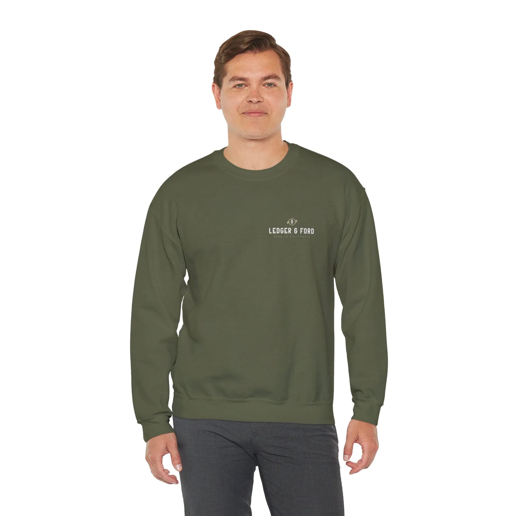 Ledger & Ford Heritage Crewneck Sweatshirt (Olive)