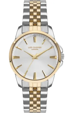 Lee Cooper Women's Watch Analog, White Dial, Two Tone Stainless Steel  Strap, LC07420.230