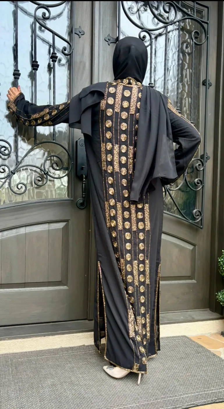 Leena Beaded Abaya(jacket Style)